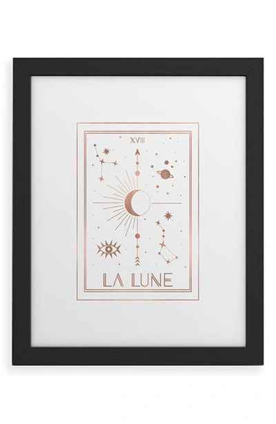 Deny Designs La Lune Or The Moon Framed Art Print In Black Frame 24x36
