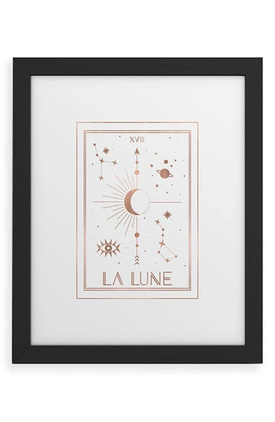 Deny Designs La Lune Or The Moon Framed Art Print In Black Frame 11x14