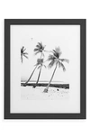 Deny Designs Island Time Framed Art Print In Black Frame 18x24