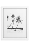 Deny Designs Island Time Framed Art Print In White Frame 11x14