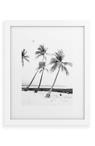 Deny Designs Island Time Framed Art Print In White Frame 13x19