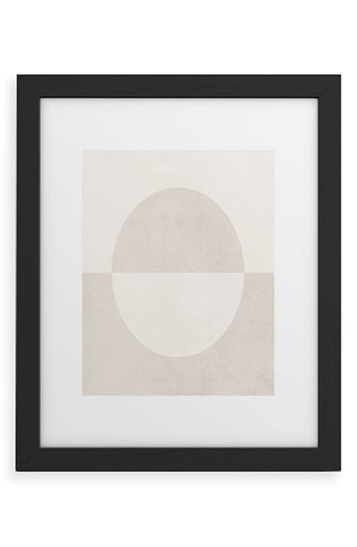 Deny Designs Round Framed Art Print In Black Frame 16x20