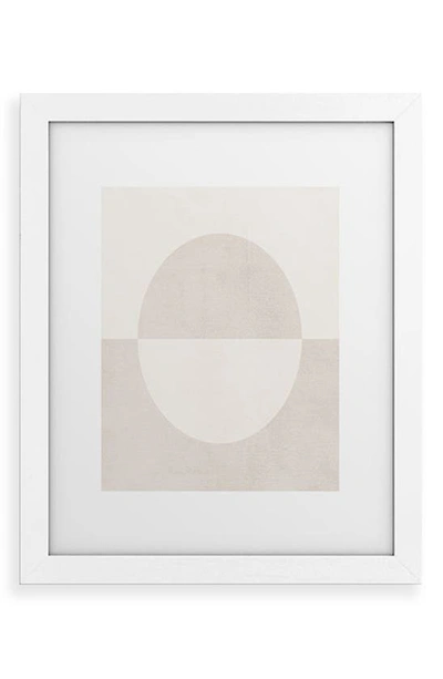 Deny Designs Round Framed Art Print In White Frame 18x24