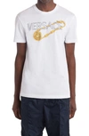 VERSACE SAFETY PIN LOGO GRAPHIC TEE,10012951A00932