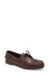 Sebago Portland Boat Shoe In Dark Brown-gum