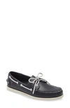 Sebago Portland Boat Shoe In Blue Navy