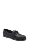 Sebago Portland Boat Shoe In Total Black