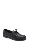 Sebago Portland Boat Shoe In Total Black/black