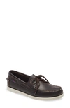 Sebago Portland Boat Shoe In Dark Brown