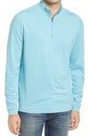 Johnnie-o Vaughn Classic Fit Quarter Zip Performance Pullover In Barbados Blue