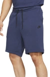 Nike Men's  Sportswear Tech Fleece Shorts In Midnight Navy/black