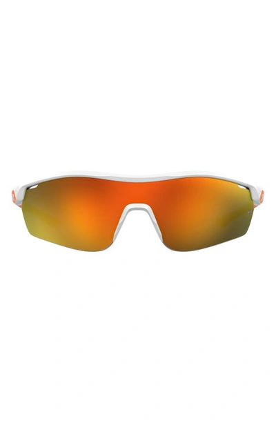 Under Armour 99mm Mirrored Sport Sunglasses In White Orange