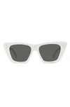 Celine 51mm Cat Eye Sunglasses In Ivory / Smoke