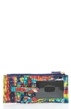 Brahmin Muse Melbourne Croc Embossed Leather Card Wallet In Energy