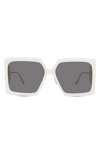 Dior Club Shield Sunglasses In Ivory / Smoke