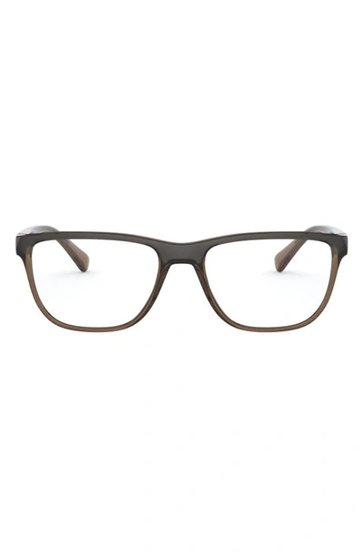 Dolce & Gabbana 56mm Rectangle Optical Glasses In Transparent Brown