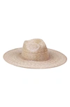 LACK OF COLOR PALMA WIDE STRAW FEDORA,PALMWIDEFED1