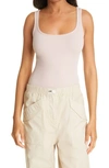 Rag & Bone The Essential Scoop Neck Ribbed Tank In Lavender Sky