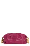 Bottega Veneta The Chain Pouch Leather Shoulder Bag In Burgundy/gold