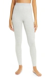 Skims Cotton Rib Thermal Leggings In Light Heather Grey