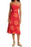 farm rio red tiki bananas tie back dress Farm Rio Red Tiki Bananas Tie Back Dress