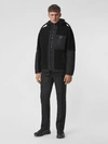 BURBERRY LOGO APPLIQUÉ FLEECE HOODED JACKET,80414151