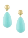 Eshvi Oval Drop Earrings In Blau