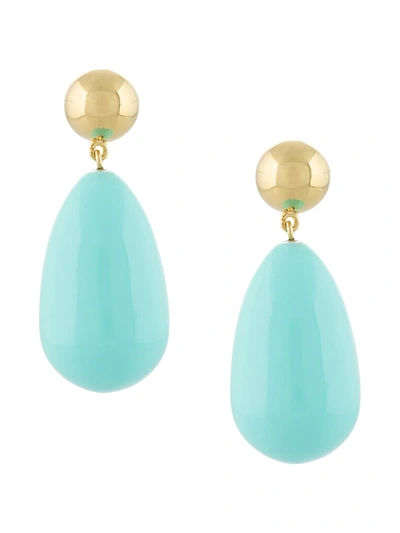 Eshvi Oval Drop Earrings In Blau