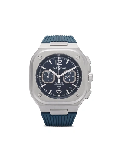 Bell & Ross Br 05 Chrono Blue Steel 42mm In Blau