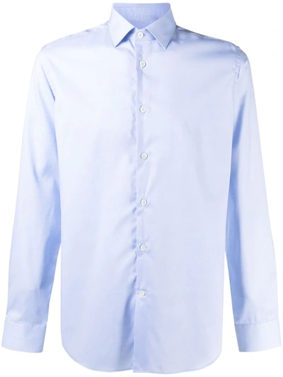 Corneliani Solid Twill Slim Fit Dress Shirt In White