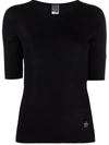 LORENA ANTONIAZZI STAR-EMBROIDERED CASHMERE TOP