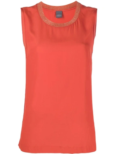 Lorena Antoniazzi Sleeveless A-line Blouse In Rot