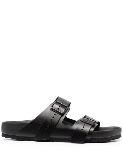 Rick Owens "birkenstock Arizona"皮革凉鞋 In Black