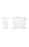 Moda Domus Set-of-four Wine Glasses In Yellow,pink