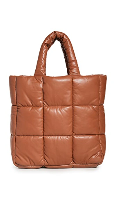 Stand Studio Assante Quilted Leather Tote Bag In Tan