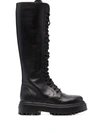 Le Silla Ranger Lace-up Boots In Black