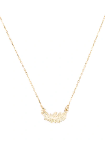 Alex Monroe 18kt Yellow Gold In-line Plume Necklace