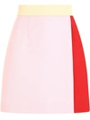 DOLCE & GABBANA COLOUR-BLOCK HIGH-WAISTED SKIRT