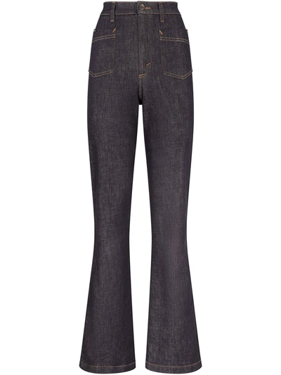 Dolce & Gabbana High-waisted Flared Jeans In Blau