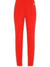 Dolce & Gabbana Full Milano Pants With Dg Logo Print In Red