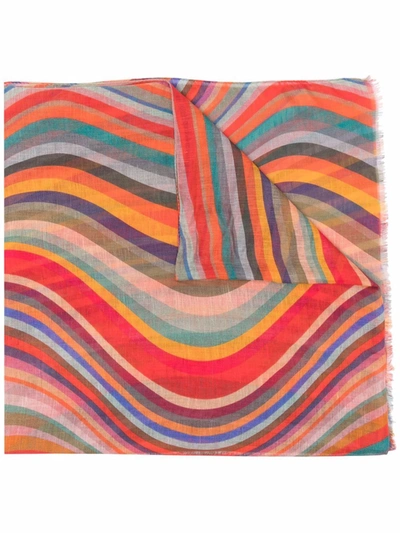 PAUL SMITH SWIRL-PRINT LIGHTWEIGHT SCARF