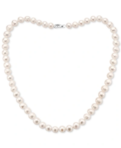 Effy Collection Effy White Cultured Freshwater Pearl (7 Mm) 18" Statement Necklace (also In Gray, Pink, & Multicolor