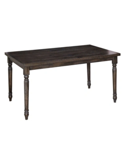 Buylateral Burntwood Dining Table In Gray