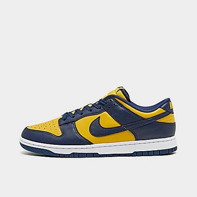 Nike Dunk Low Retro Casual Shoes In Varsity Maize/midnight Navy/white