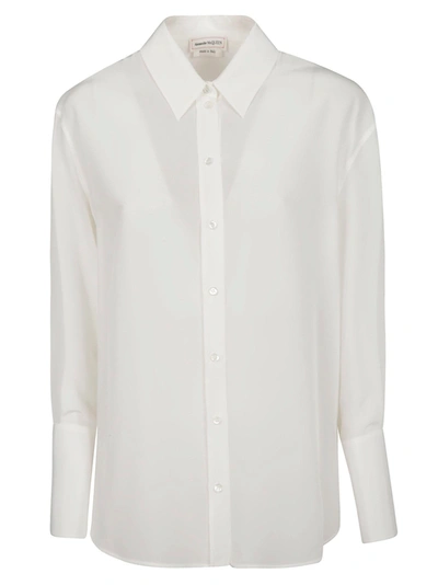 Alexander Mcqueen Regular Plain Shirt In White