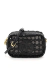 TORY BURCH PERRY BOMBE WOVEN MINI CAMERA BAG,81014 001