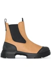 GANNI TWO-TONE CHUNKY CHELSEA BOOTS