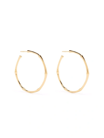 Dinny Hall Large Bamboo Hoop Earrings In Gold