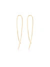 THE ALKEMISTRY 18KT YELLOW GOLD WAVE THREADER EARRINGS