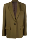 Attico Single-breasted Oversized Blazer In Grün